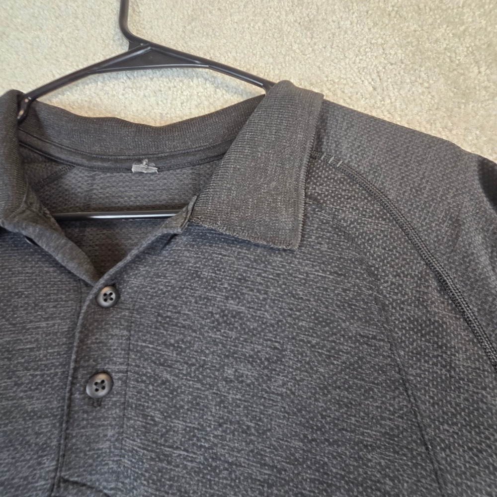 Lululemon Metal Vent Tech Polo Shirt Mens XL Gray Performance Golf Athletic